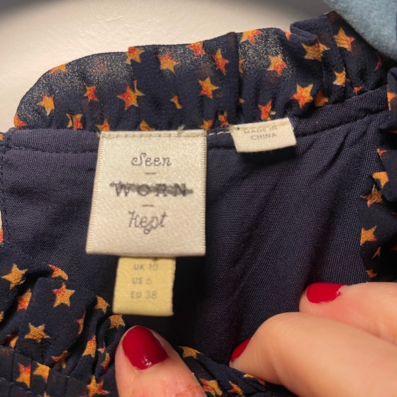 🆕NWT Women’s Anthropologie Seen Worn Kept Vega Pleated Mini Dress Navy Size 6 - Picture 9 of 14